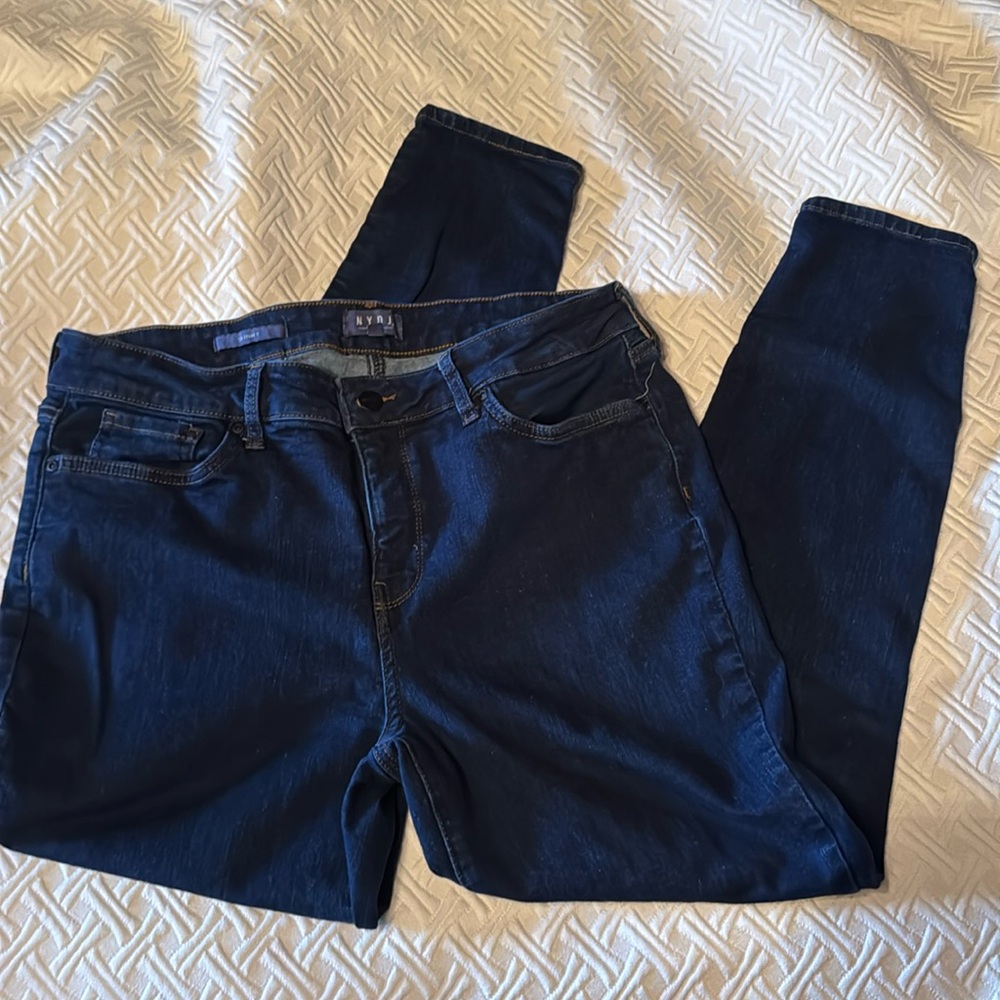 NYDJ size 12 skinny jeans. Dark wash.